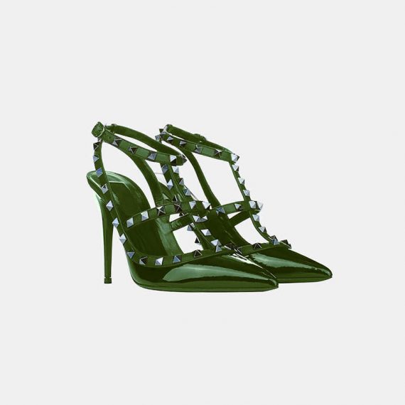 Stumped Heel Stiletto - Green